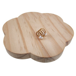 Ear Cuff Oorbel met Witte Glasparels 4-Rijgen Goudkleurige RVS 10x10mm