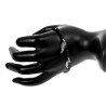 Dames - RVS Zwarte Kristallen Armband met Engelenvleugel - 15cm - 9cm