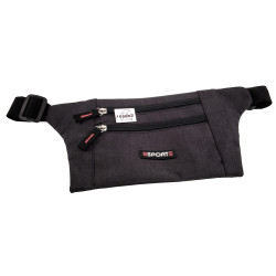 Unisex Sportieve Heuptas Zwart - Platte en Compacte - 23 x 14 x 1 cm