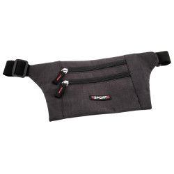 Unisex Sportieve Heuptas Zwart - Platte en Compacte - 23 x 14 x 1 cm