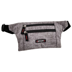 Grijsze Sportieve Heuptas Unisex - Platte en Compacte 23 x 14 x 1 cm