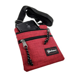Platte Crossbodytas Bordeauxrood Unisex - Schoudertas 18 x 15 x 1 cm