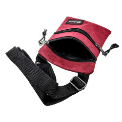 Platte Crossbodytas Bordeauxrood Unisex - Schoudertas 18 x 15 x 1 cm