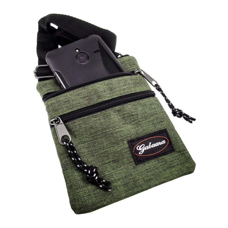 Platte Crossbodytas Groen Unisex - Schoudertas 18 x 15 x 1 cm