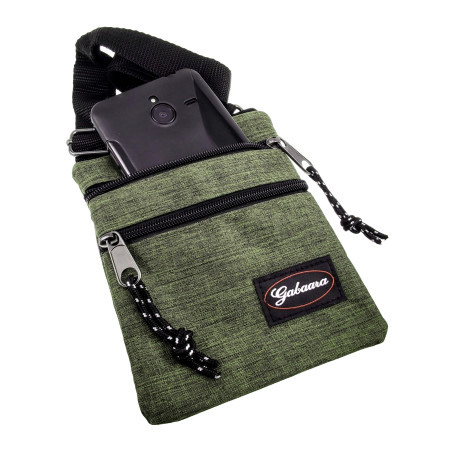 Platte Crossbodytas Groen Unisex - Schoudertas 18 x 15 x 1 cm