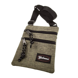 Platte Crossbodytas Bruin-Groen Unisex - Schoudertas 18 x 15 x 1 cm