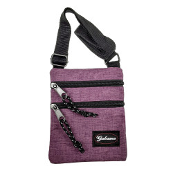 Platte Crossbodytas Paars Unisex - Schoudertas 18 x 15 x 1 cm