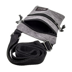 Platte Crossbodytas Grijs Unisex - Schoudertas 18 x 15 x 1 cm
