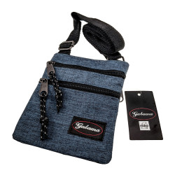 Platte Crossbodytas Blauw Unisex - Schoudertas 18 x 15 x 1 cm
