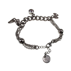 RVS Armband met Bedels Vlinder, Strik en Zirkonia - 15cm tot 19cm