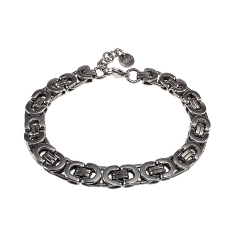 RVS Platte Koningsarmband Unisex - 15cm tot 19cm - Handgemaakt esde2