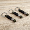 RVS Snake Knot Keychain Groen en Zwart - Handgemaakt door esde2