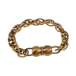 Verguld RVS Ovale Schakelsarmband Dames - Polslengte 15 cm tot 16 cm