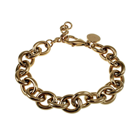 Verguld RVS Grove Schakelsarmband Dames - Verstelbaar 15 cm tot 16 cm