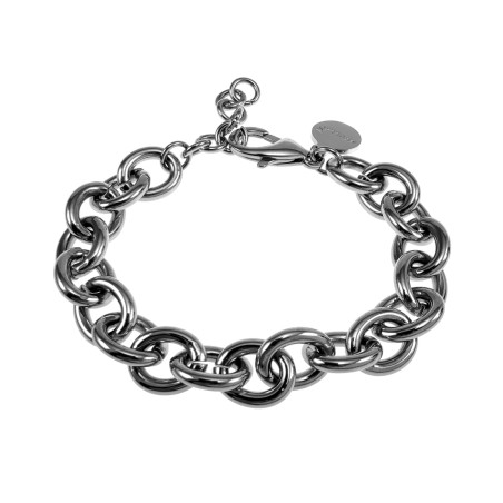 Gepolijst RVS Grove Schakelsarmband Dames Verstelbaar 15 cm tot 16 cm