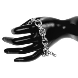 Gepolijst RVS Grove Schakelsarmband Dames Verstelbaar 15 cm tot 16 cm