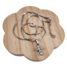 RVS Cardano SchakelKetting met Kruis en Zirkonia Verstelbaar 50-55 cm