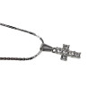 RVS Cardano SchakelKetting met Kruis en Zirkonia Verstelbaar 50-55 cm