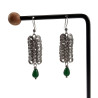 RVS Spiraal Schakelsoorbellen - Groene Chalcedoon Druppe Handgemaakt