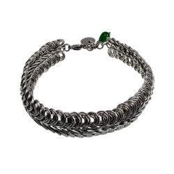Exclusieve RVS Dubbele Spiraal Schakelarmband - Handgemaakt esde2
