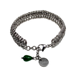 Exclusieve RVS Dubbele Spiraal Schakelarmband - Handgemaakt esde2