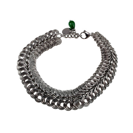 Exclusieve RVS Dubbele Spiraal Schakelarmband - Handgemaakt esde2
