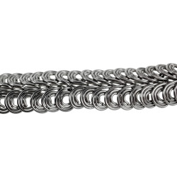 Exclusieve RVS Dubbele Spiraal Schakelarmband - Handgemaakt esde2