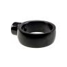 Gepolijste Zwarte PVD-Coating RVS Ring met Fonkelende Zirkonia Dames