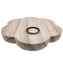 Ring Dames - Zwarte PVD-Coating RVS - 1,5 mm Smalle Ring met Zirkonia