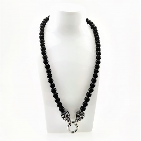 Natuurstenen Onyx Kralenketting Schedel - Heren Rozenkrans