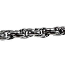 Exclusieve RVS Grove Ovale Schakelarmband -16cm tot 19cm - Handgemaakt