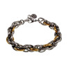 Exclusieve Bicolor RVS Grove Ovale Schakelarmband - 16cm tot 19cm