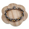 Exclusieve Bicolor RVS Grove Ovale Schakelarmband - 16cm tot 19cm