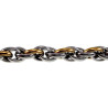 Exclusieve Bicolor RVS Grove Ovale Schakelarmband - 16cm tot 19cm