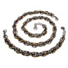 Exclusieve  Bicolor RVS - Grove Ovale Schakelketting - 55cm tot 60cm