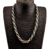 Exclusieve  Bicolor RVS - Grove Ovale Schakelketting - 55cm tot 60cm