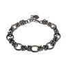 Unisex RVS Ovale en Byzantijnse Schakearmband - Verstelbaar 16-19 cm