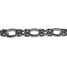 Unisex RVS Ovale en Byzantijnse Schakearmband - Verstelbaar 16-19 cm