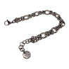 Unisex RVS Ovale en Byzantijnse Schakearmband - Verstelbaar 16-19 cm