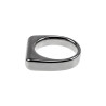 Gepolijst RVS Ring Dames - Minimalistische Ring met Rechthoekig Design
