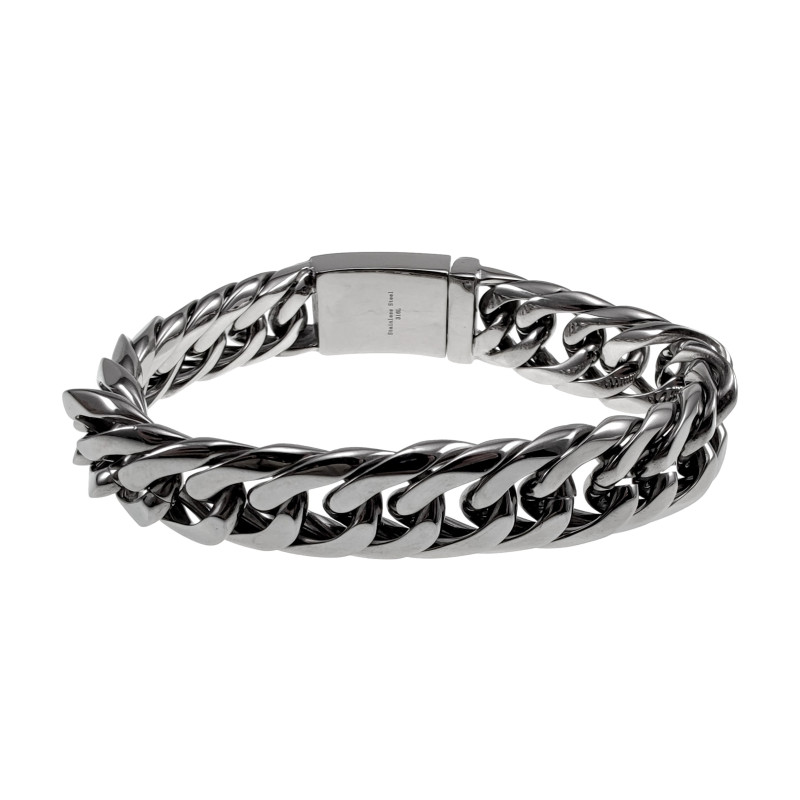 Stijlvolle Armband Heren - RVS L316 - Gourmet Schakelarmband -19-20 cm