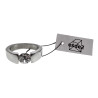 Stijlvolle Gepolijst RVS Ring met Zirkonia en Golvend Design Dames