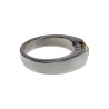 Stijlvolle Gepolijst RVS Ring met Zirkonia en Golvend Design Dames
