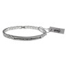 Dames Horlogeschakel Armband met Zirkonia - Rhodium Plated - 18-19 cm