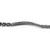 Dames Horlogeschakel Armband met Zirkonia - Rhodium Plated - 18-19 cm