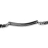 Dames Horlogeschakel Armband met Zirkonia - Rhodium Plated - 18-19 cm