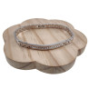 Dames Horlogeschakel Armband met Zirkonia - Rhodium Plated - 18-19 cm