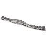 Dames Horlogeschakel Armband met Zirkonia - Rhodium Plated - 18-19 cm