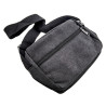 Unisex Canvas Schoudertas Zwart Antraciet van met Handvat 16x22x10 cm