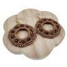 Goudkleur RVS Haakoorbellen Lichtbruine Crochet Oorbellen Lengte 63mm